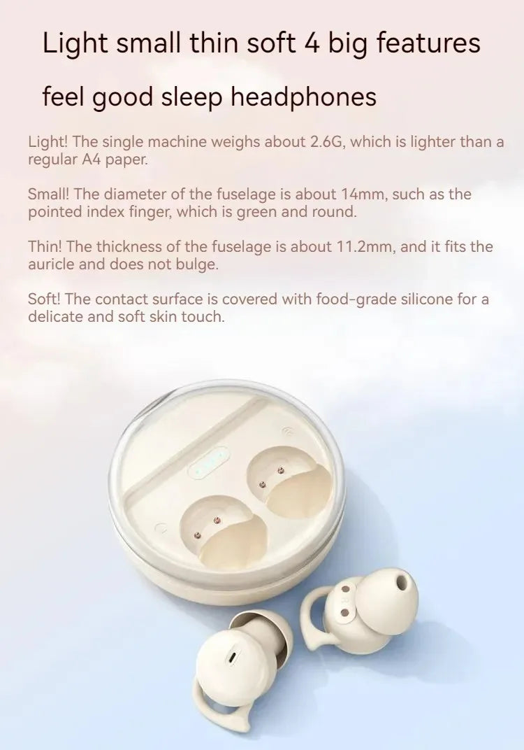 New Q26 Sleep Headphones Mini Small Wireless Bluetooth Earphones Noise Reduction Headset In-Ear Invisible Sleeping Earbuds Gifts