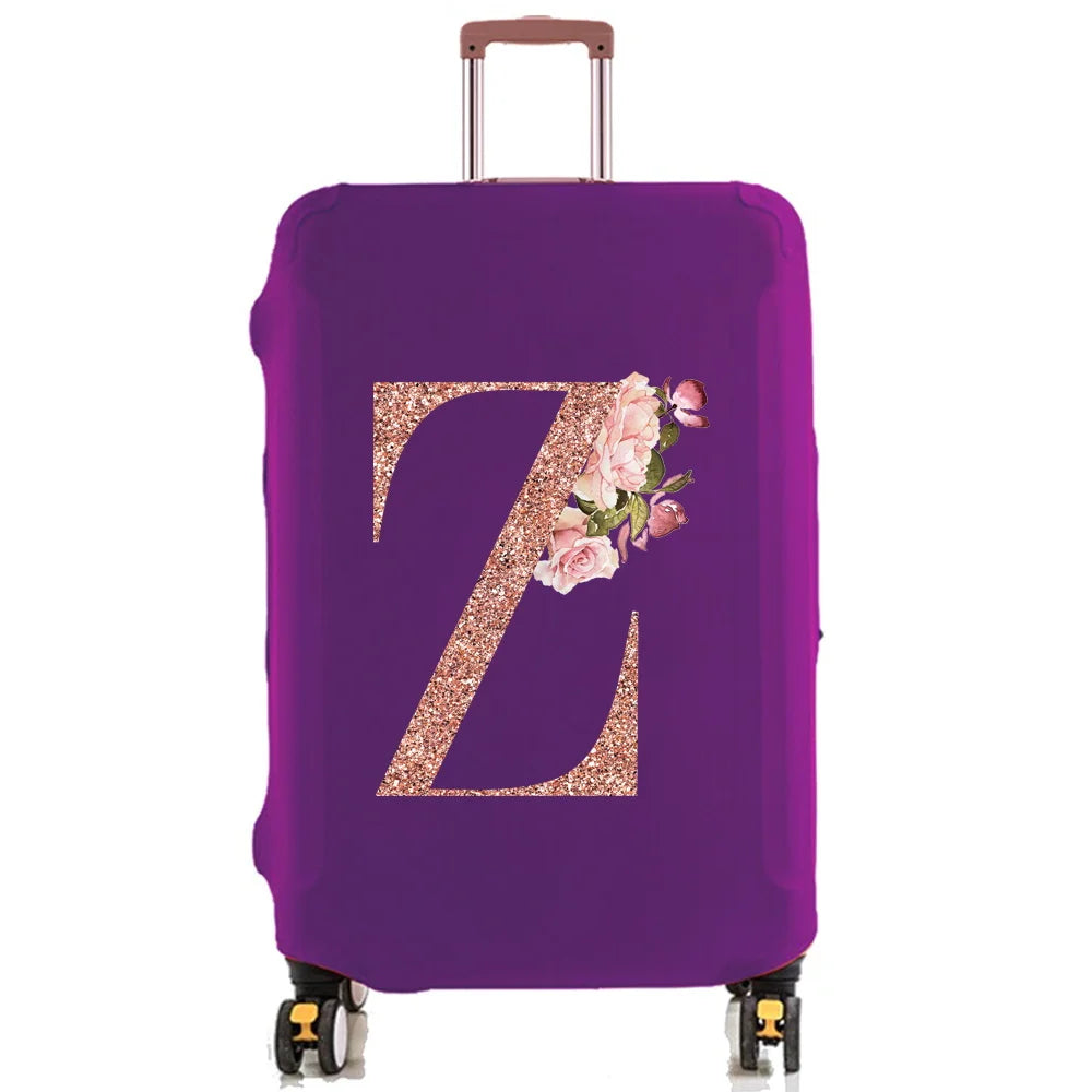 For 18-32 Inch Luggage Cover Suitcase Protector Travel Accessories Unlimited Rose Gold Stretch Fabric Dust Cover Trolley Case