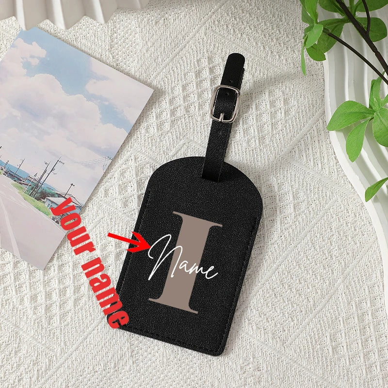 A-Z Initial Personalized Name Luggage Tag 26 Letters Custom Name Luggage Boarding Tags Travel Id Identification Luggage Tag Gift