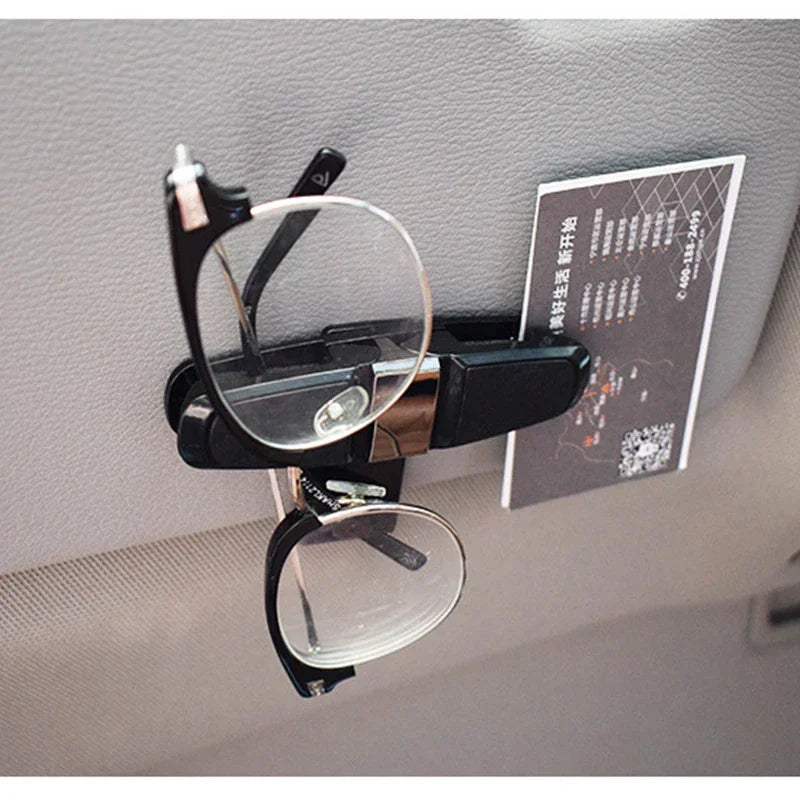 Universal Car Sun Visor Sunglasses Holder Multifunctional Eyeglasses Clip Ticket Card Fastener Auto Glasses Storage Clamp