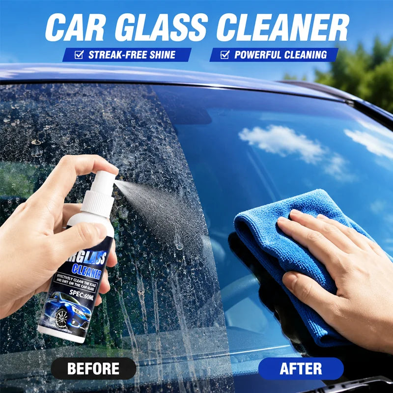 KJM Car Glass Cleaning Spray Windshield Heavy Stain Bug Scale Remover Deep Clean Foam Cleaner For Auto Rearview Mirror Window