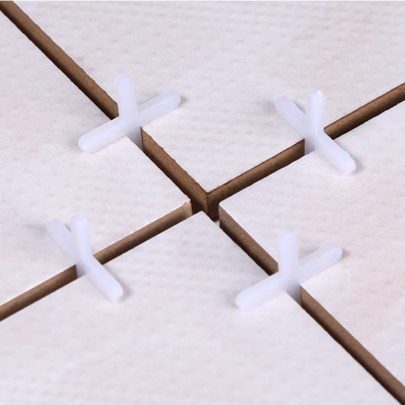 1Pack 2/3MM Ceramic Tiler Spacer Cross Plastic Tile Plumber Reuseable Leveling System Construction Tools