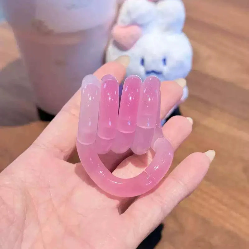 New silicone temperature changing twisting and finger decompression toy pinch pressure plate play gradient color focus training
