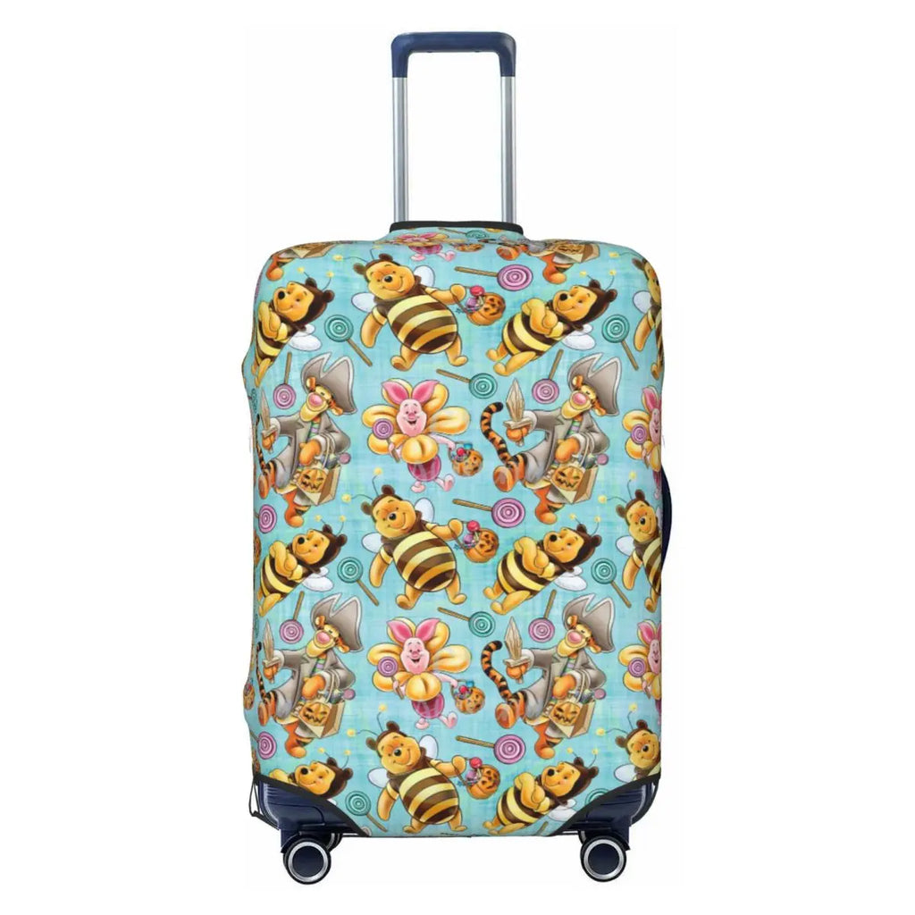 Custom W-Winnie Anime The Pooh Luggage Cover Fashion Suitcase Protector Covers Suit For 18-32 inch