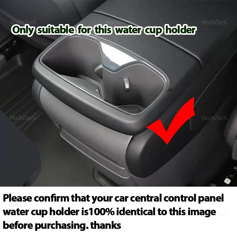 Car Armrest Rear Water Cup Holder Interior Accessories for Kia EV9 MV 2024 2025 Central Control Drinks Holder Storage Box