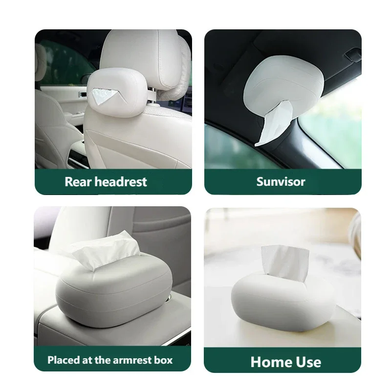 For Tesla Model YL Model Y Model 3 Car Tissue Box Silicone Drawout Paper Box Bag Cover Hanging Car Interior Decoration