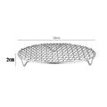 Durable Round Air Fryer Rack Stainless Steel with Foot Grid Grill Stackable Cooling Rack Home Kitchen Oven Steamer Cooker