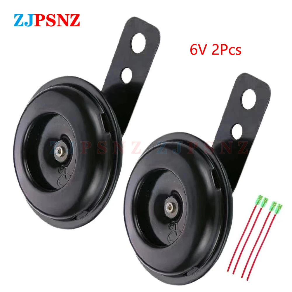 6V 12V 24V 36V 48V 60V 72V Horn E-bike Motorcycle Scooter Horn Kits Round Super Loud Horn Speaker Scooter Mopeds Waterproof