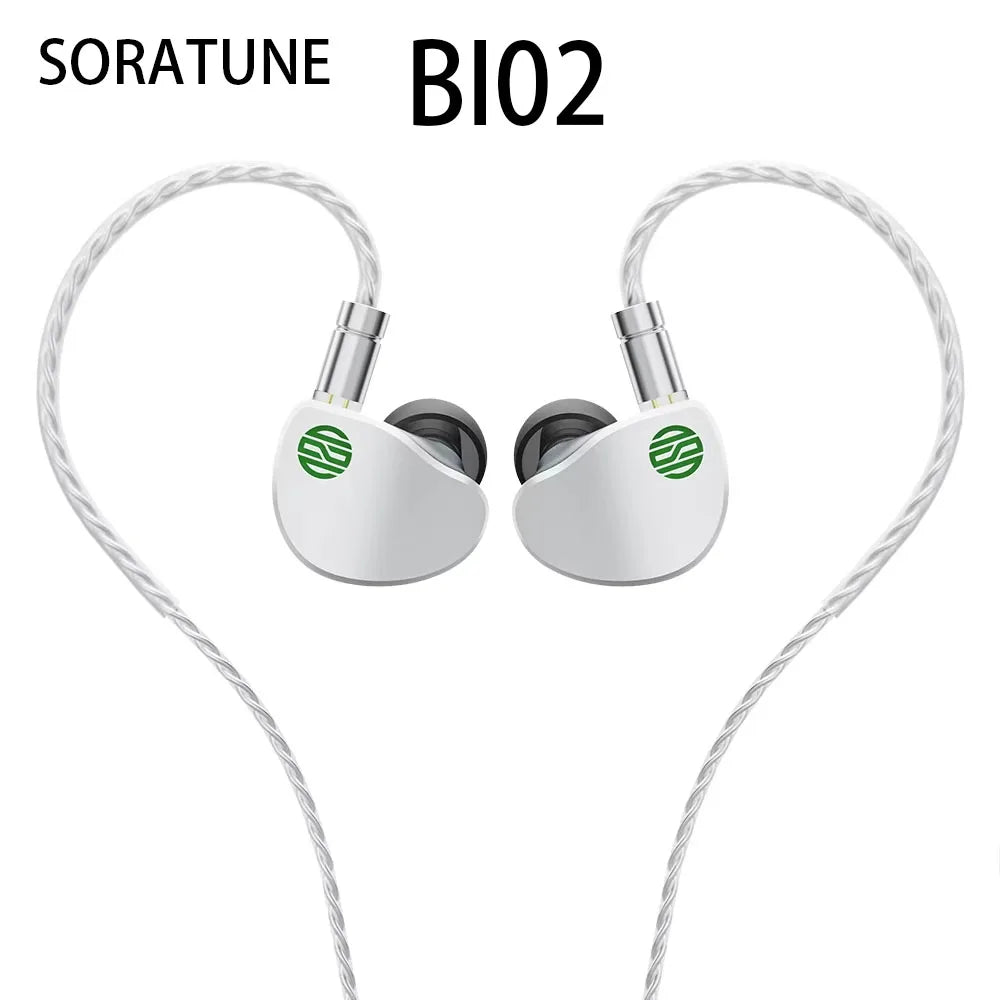 Soratune BI02 HiFi Earphone, Clearance sale at low price, Dual-Chamber Tech × N52 Magnet Dynamic Driver In-Ear Earphone