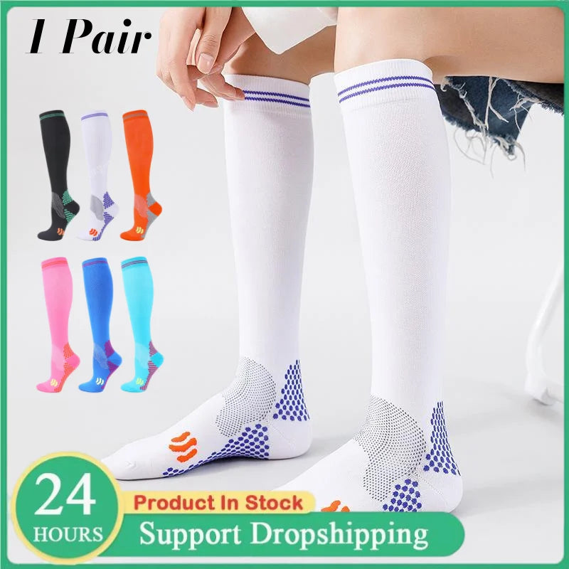 1Pair Compression Socks Medical Nursing Stockings For Flight Travel Maternity Pregnancy Edema Diabetes Varicose Veins 20-30 Mmhg