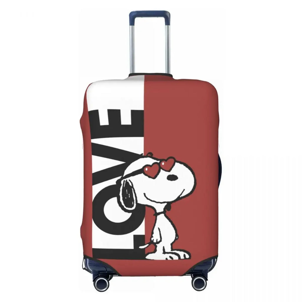 Premium Cute Dogs Printed Luggage Cover High Elasticity 18-32 Inch Luggage Dust Resistant Anti-Scratch Washable Travel Cover