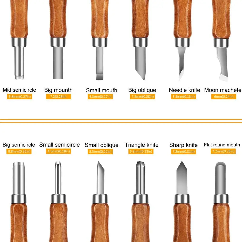 FEITA Professional Woodworking Wood Carving Chisel Knife Sculpting Knife Kit for Beginners & Professions DIY Crafts Gouges