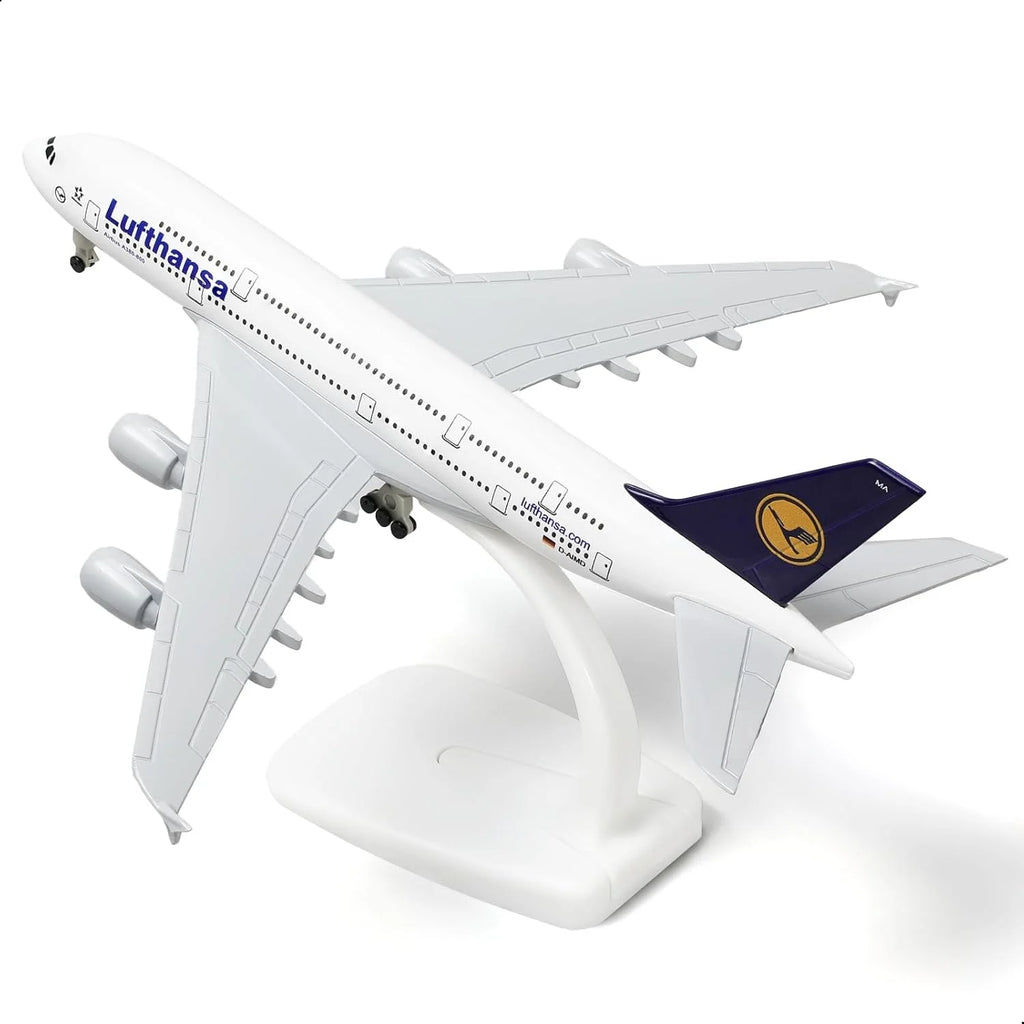 Toy planes A380 German 1/300 scale aircraft lufthansa model plane 20CM Die-cast Metal miniature airplane Enthusiast Gift Display