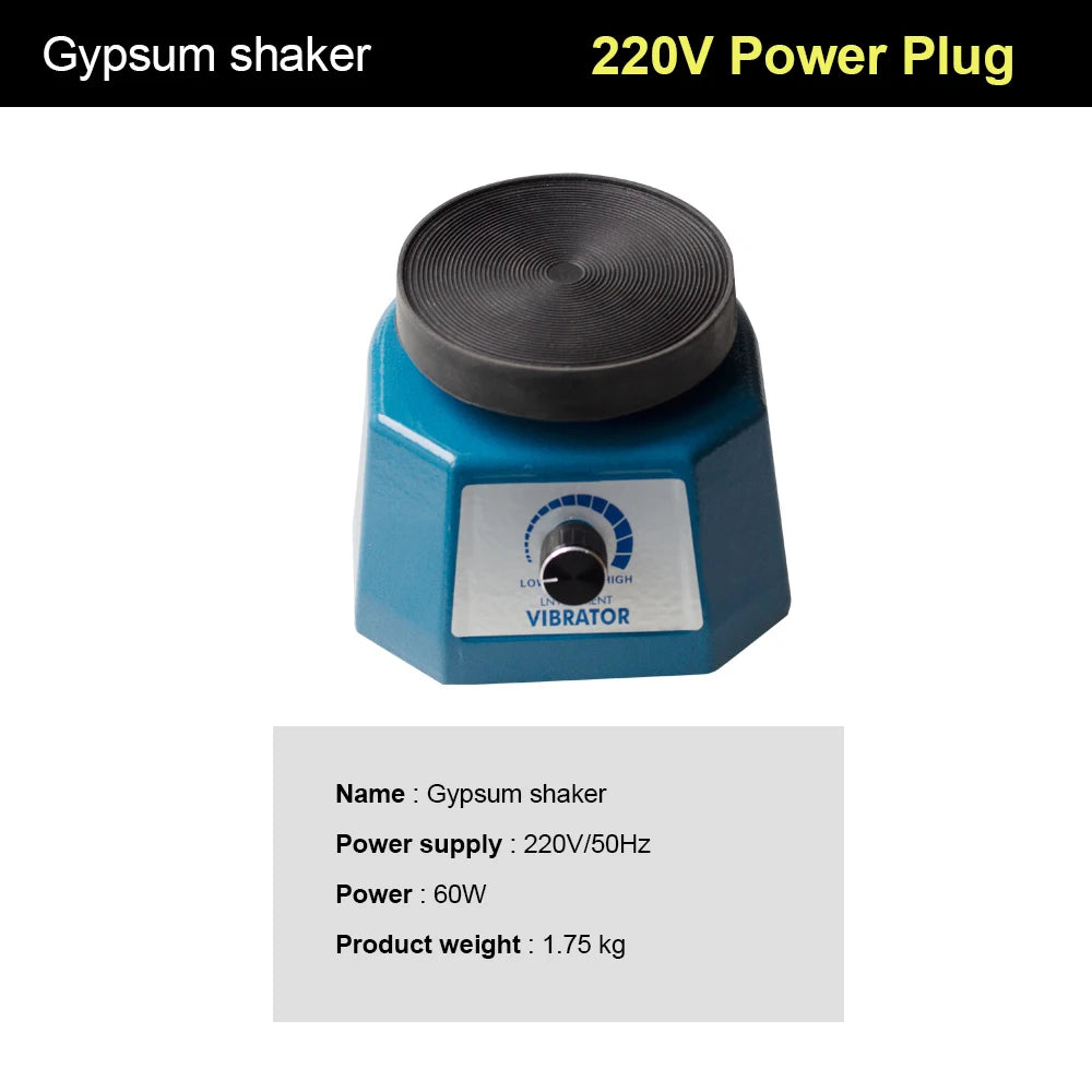 110V/220V Dental Vibrating Plate Vibrating Table High Power Dental Vibrator 4" Round Plaster Oscillator Non-Slip Lab Vibrator
