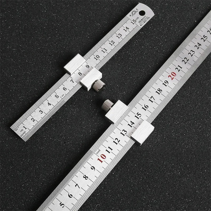 Metal Carpenter Swenson Carpentry Square Woodworking Tools Carpentry Steel Ruler Positioning Limit Block Measuring Marking Gauge