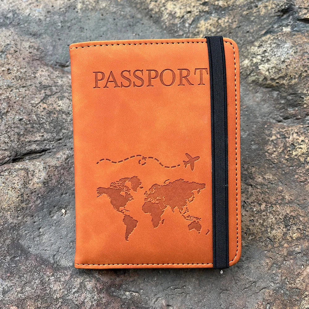 Designer Personalised Passport Cover Travel Document holders for Travel Business Elastic Band customised passport holder