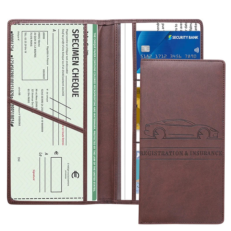 Simple Stylish Driver's License Car Registration Certificate Holder Document Cover Ticket Storage Anti Magnetic Card Bag