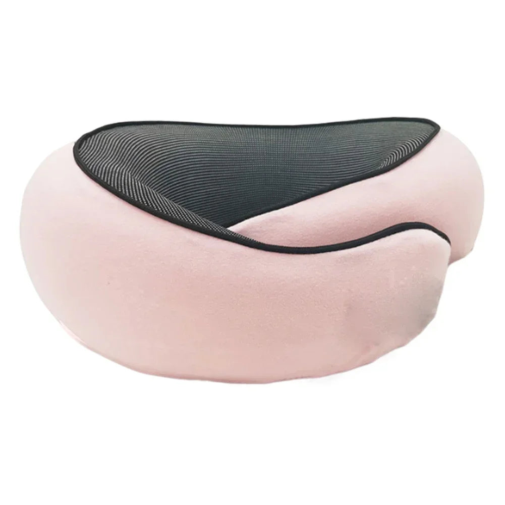 Memory Foam Travel Neck Pillow, 360-Degree Head & Chin Support Pillow for Home, Airplanes and Car Use