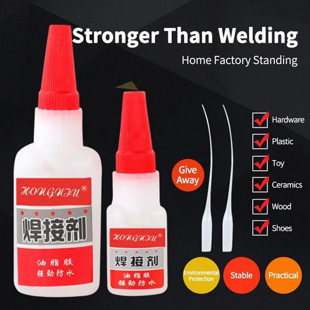 Versatile Strong Adhesive Glue 20ml 50ml Quick Drying for Shoes Tires PVC and More Multi Purpose Repair