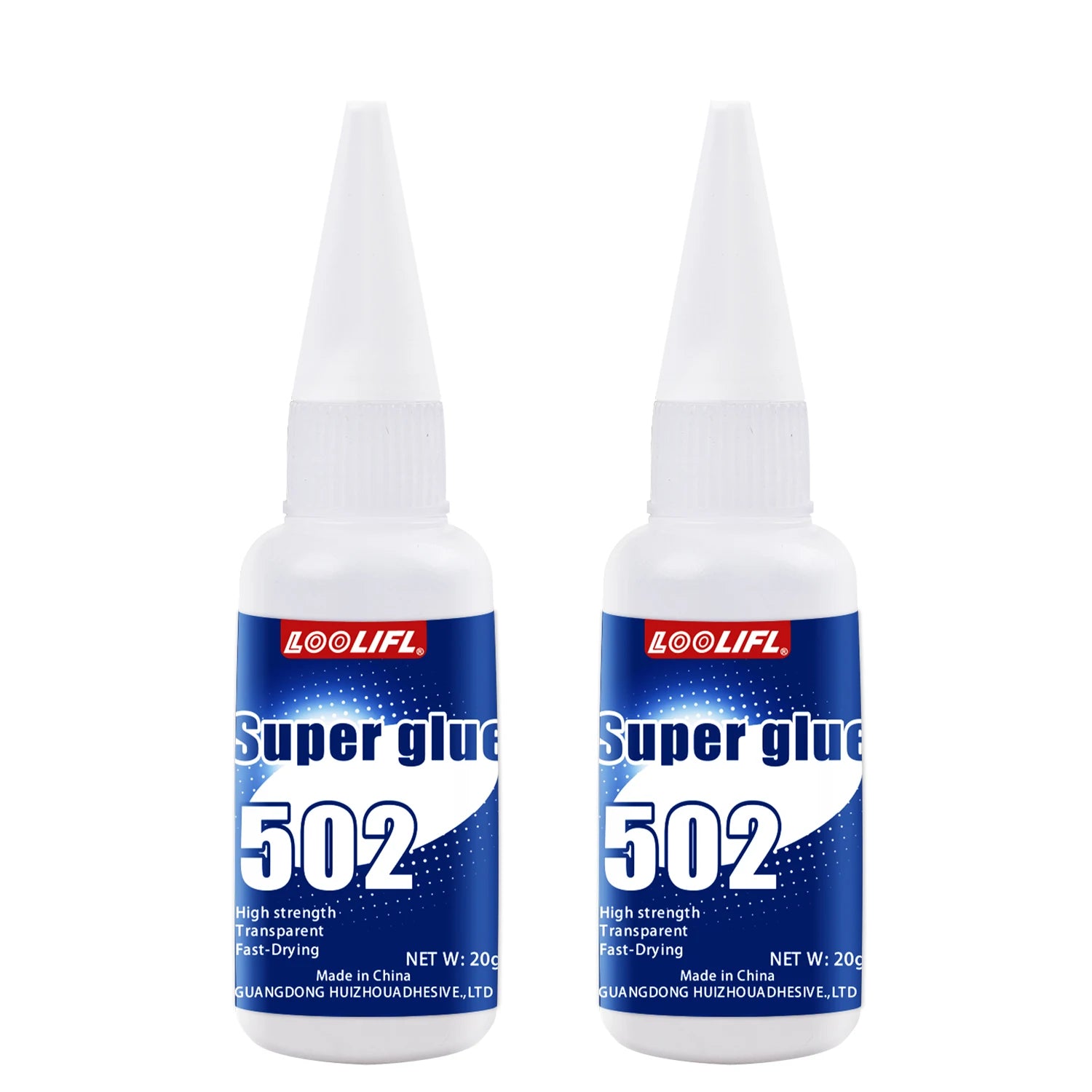 LOOLIFL20G 502 Super Glue Cyanoacrylate Instant Quick-Dry Adhesive Strong Bond for Metal Wood Plastic Rubber Glass Leather1-5PCS