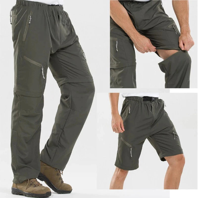 Hiking Pants Men Summer Quick Dry Outdoor Waterproof Breathable Trousers Tactical Travel Camping Trekking Remove Trousers Shorts