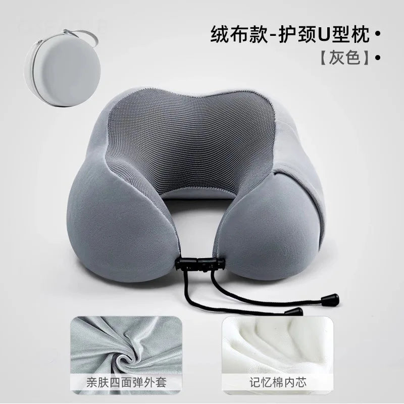 U Shaped Memory Foam Neck Pillow Soft Travel Massage Neck Pillow for Sleeping Airplane Cervical Healthcare Bedding