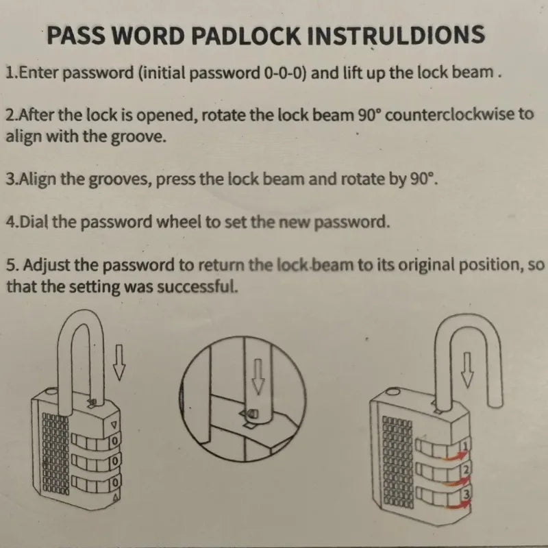 1PC Waterproof Rustproof Security Combination Padlock Anti Theft Resettable Code Lock for Travel Luggage Gym Locker Storage Box