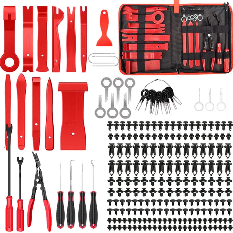 Universal Car Clip Pliers Fastener Remover Pry Tools Kit Auto Trim Removal for Car Dash Door Panel Window Molding Remover