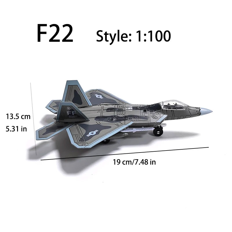 Assembly Toy Plane Model B-2 Er F22 A10 SU57 Fighter AH-64 Helicopter Aircraft Building Blocks Toy Military Collection Gift