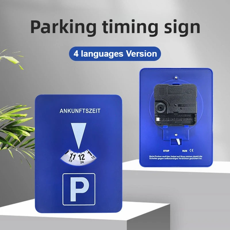 Car Parking Disc Timer Plastic Disc Parking Time Tool Portable Parking Lot Clock Arrival Time Display Timer Clock