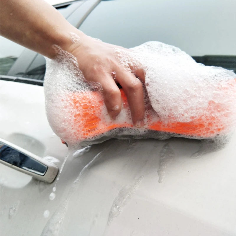 1/2Pcs Car Wash Sponges Wheel Cleaning Sponge Tire Wash Wiper Suction Sponge Pad Wax Polish Brushes Car Washing Accessories Tool