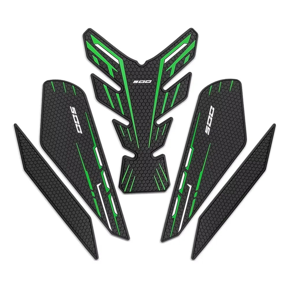 Ninja500 2025 Motorcycle Accessories Non-slip Side Fuel Tank Stickers Waterproof Pad Rubber Sticker For NINJA 500 SE 2024 2025