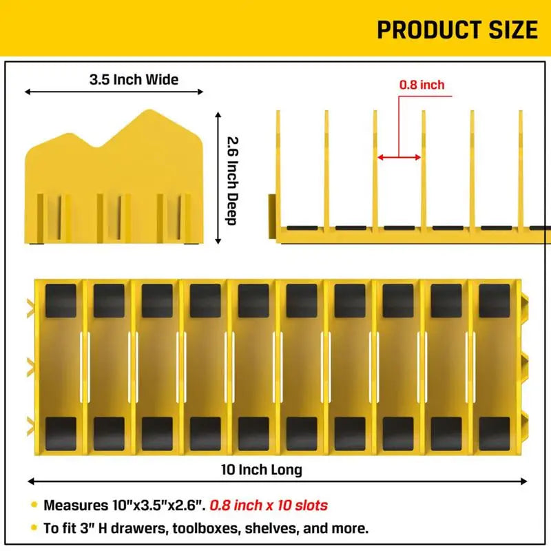 Plier Storage Rack Anti Slip Detachable Pliers Cutter Storage Rack With 10 Slots Wrench Organizer for Garage and Workshop