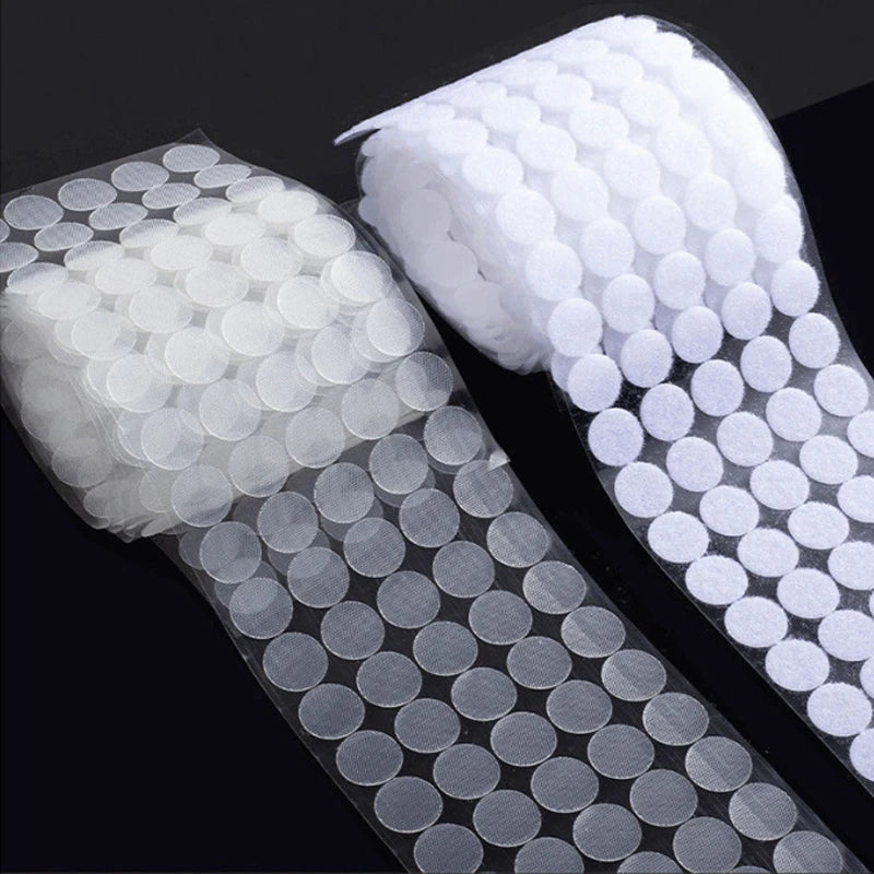 Dot Sticker Self Adhesive Fastener Tape Dots 10/15/20/25/30mm Strong Glue  Sticker Disc White Black Round Coinn Hook Loop Tape