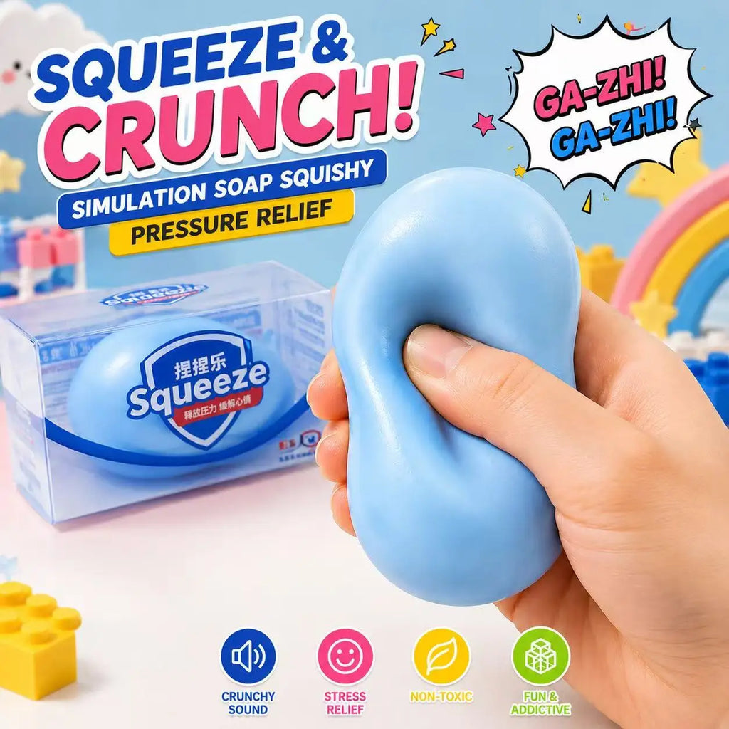 Crunchy Soap Squishy Slow Rising Stress Relief Toy Building Blocks Filled Squeeze Fidget Toy Anti Stress Gift