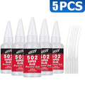 502 Super Glue Instant Quick-drying Cyanoacrylate Clean Super Glue All-Purpose Liquid 20g Fast Drying Clear CA for Metal, Plastic, Wood, Ceramic, Glass & DIY Repairs.