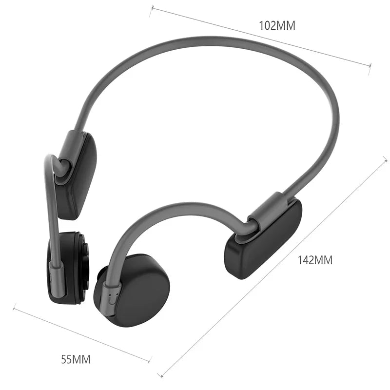 BH528 Wireless Bluetooth 5.0 Bone Conduction Earphones Outdoor Sports Waterproof Long Standby Time Headphones With Microphone