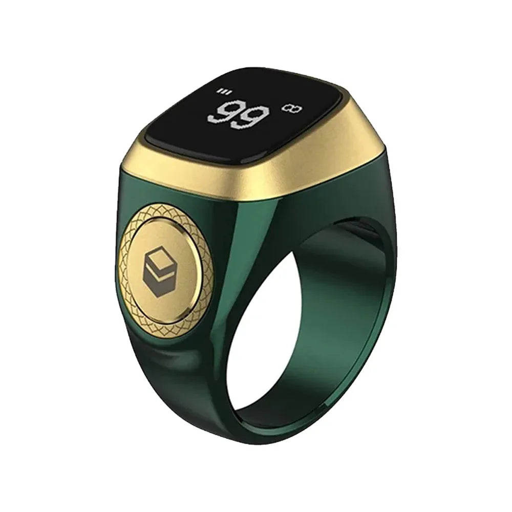 Qibla Smart Tasbih Tally Digital Counter for Muslims Tasbeeh Zikr Ring 5 Prayer Time Vibration Reminder Subhah Masbahah Misbaha