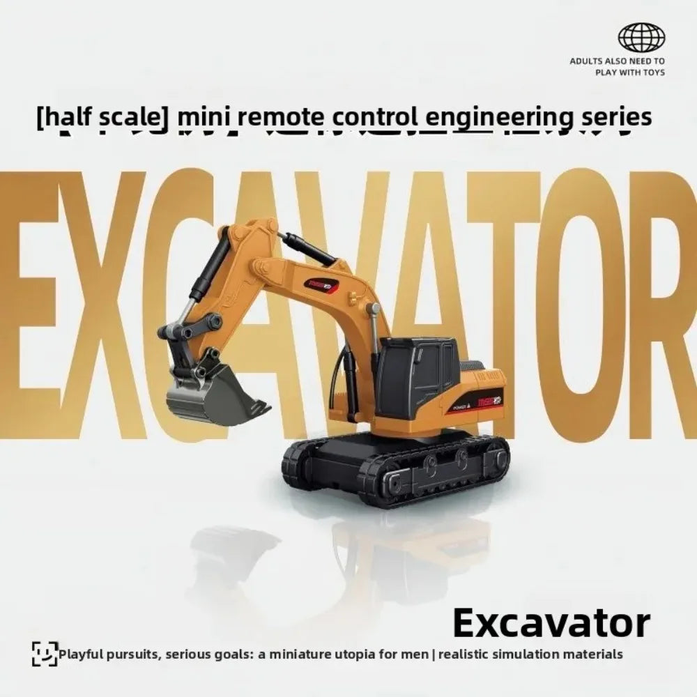 Ask Nanfeng RC Mini Alloy Forklift Excavator bulldozer 1/64 desktop toy Remote Control engineering vehicle Boy High end Gift