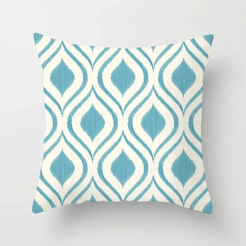 Mint green series Double-sided Printed pillow cover Short plush Suitable living rooms bedrooms sofas throw cushion cover