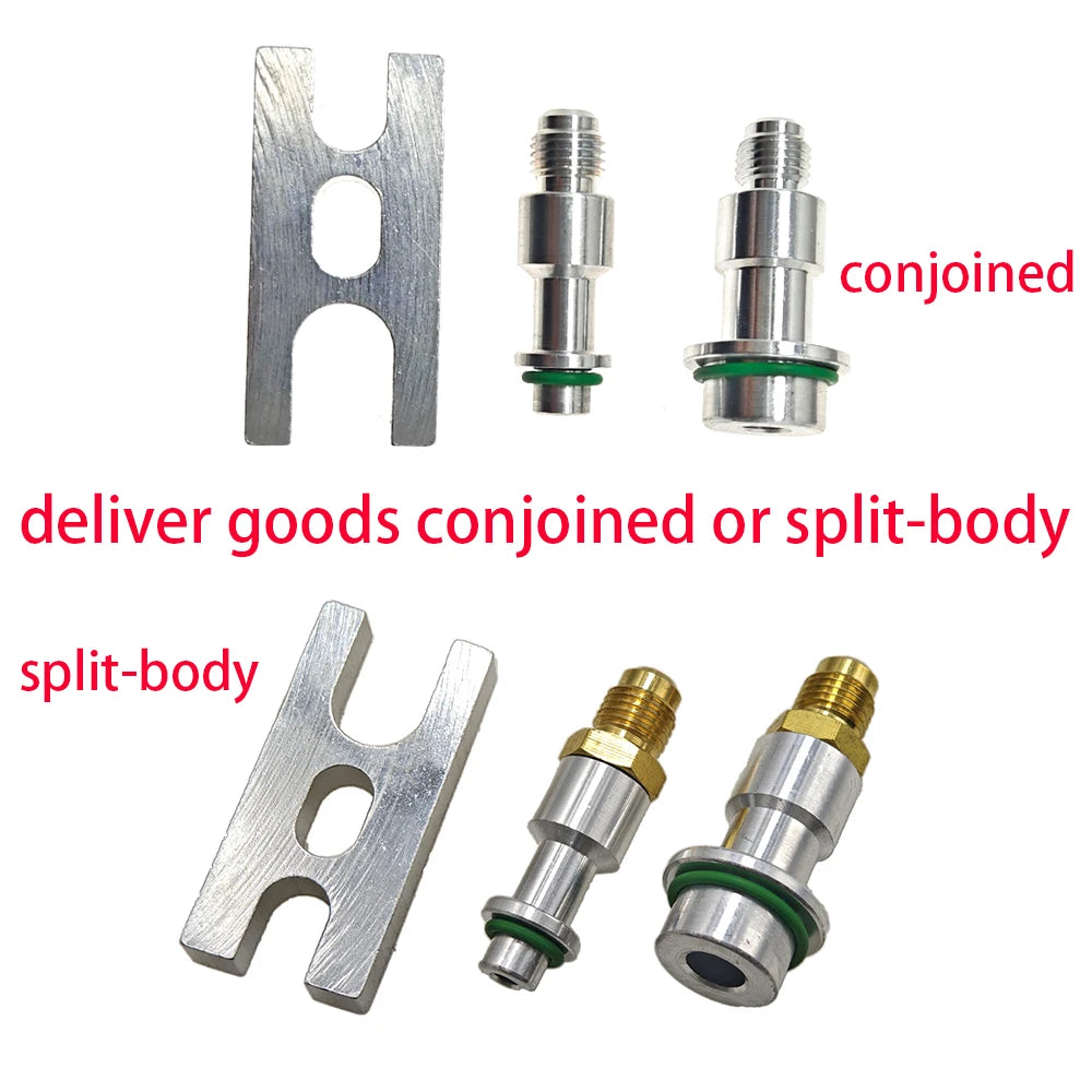1set Car Air Conditioner Leak Test Plug Stopper Refrigeration Hose Connector Auto A/CPipe Leak Detection Maintainance Tools
