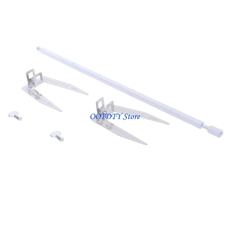 367A 28cm/34cm Rod Stainless Steel Rotary Roast Chicken Skewer Kitchen Barbecue Turkey Barbecue Forks for BBQ Outdoor