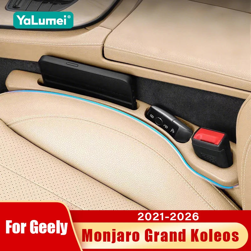 For Geely Monjaro Grand Koleos 2021 2022 2023 2024 2025 2026 Car Seat Leak Proof Strips Gap Side Seam Filler Storage Accessories