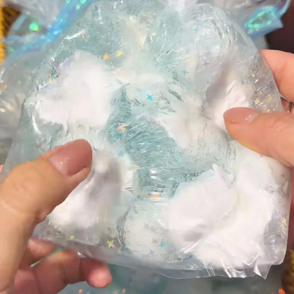 Ocean Tangyuan Crispy Handmade Ball Squeeze Toy Crunch Sound Fidget Squeeze Bag Soft Stress Relief Play Toy For Adults Relax