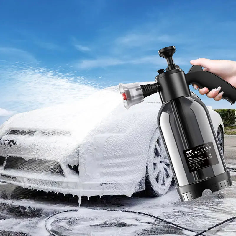 Car Cleaning Foam Spray 2L High Pressure Hand Pump Water Can Foam Lance Spray Bottle for Auto Home Garden Car Cleaning Tools