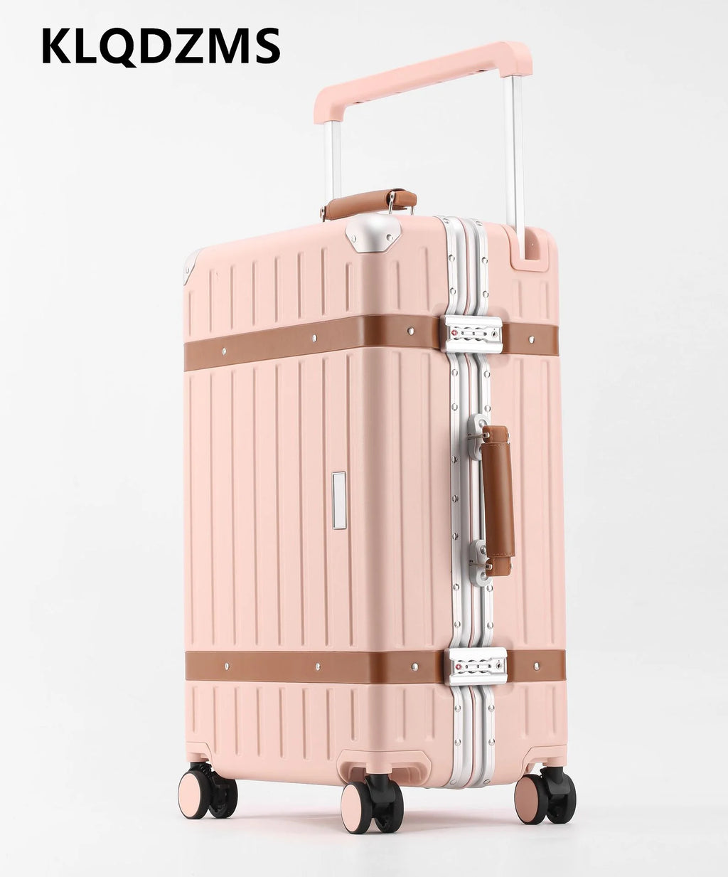 KLQDZMS Travel Luggage High Quality 20 Inch Boarding Box Aluminum Frame Trolley Case 24"26"ABS+PC Password Box Cabin Suitcase