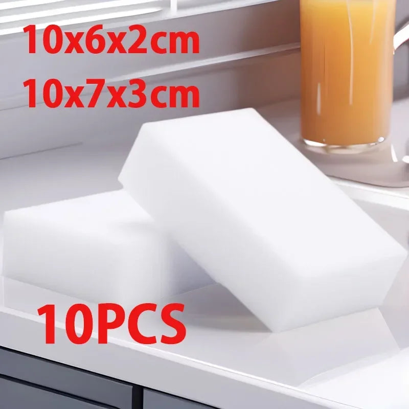 10 Pcs Melamine Magic Sponge  Eraser Remove Stains for Car Detailling Cleaning Sponge Kitchen Office Bathroom Cleaning Tools