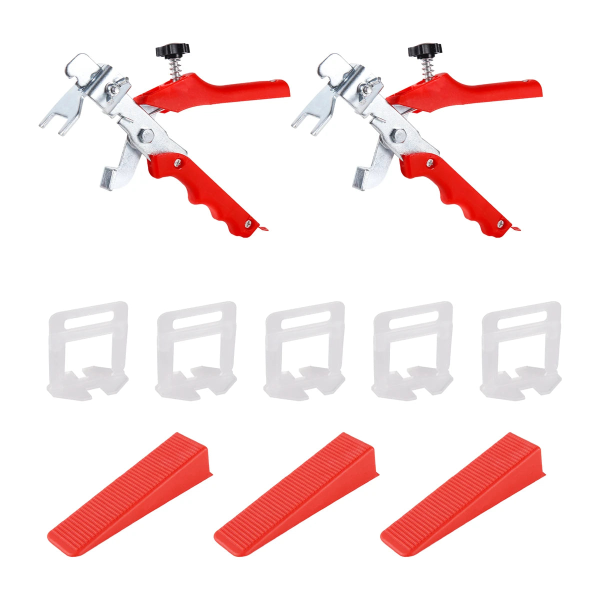 Plastic Tile Flat Leveling System Tools 100/200/500Pcs Tile Adjustment Clips Pliers Wedges Tile Laying Ceramic Wall Construction
