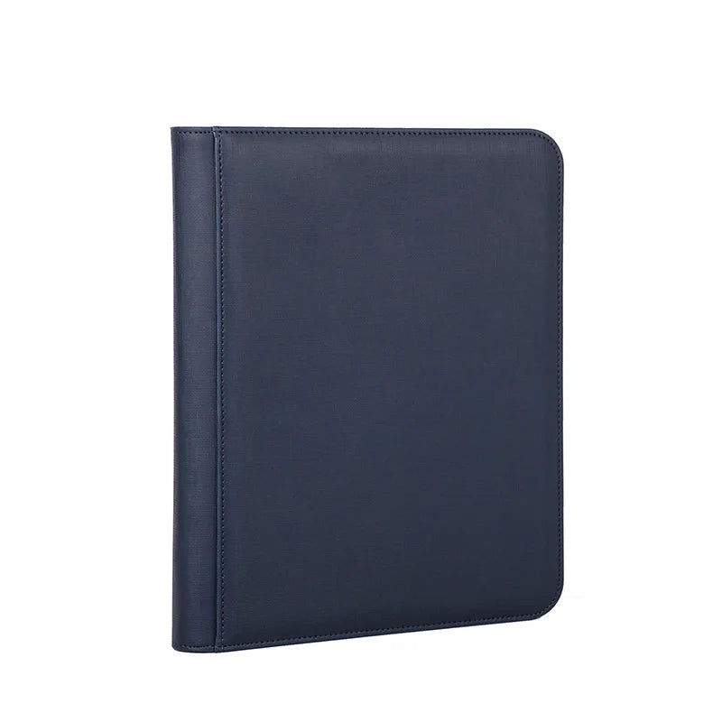 9/12 Pocket Leather Trading Card Album Folder - 360/480 Side Loading Pocket Binder Full Zipper for Game Cards & Sports Cards