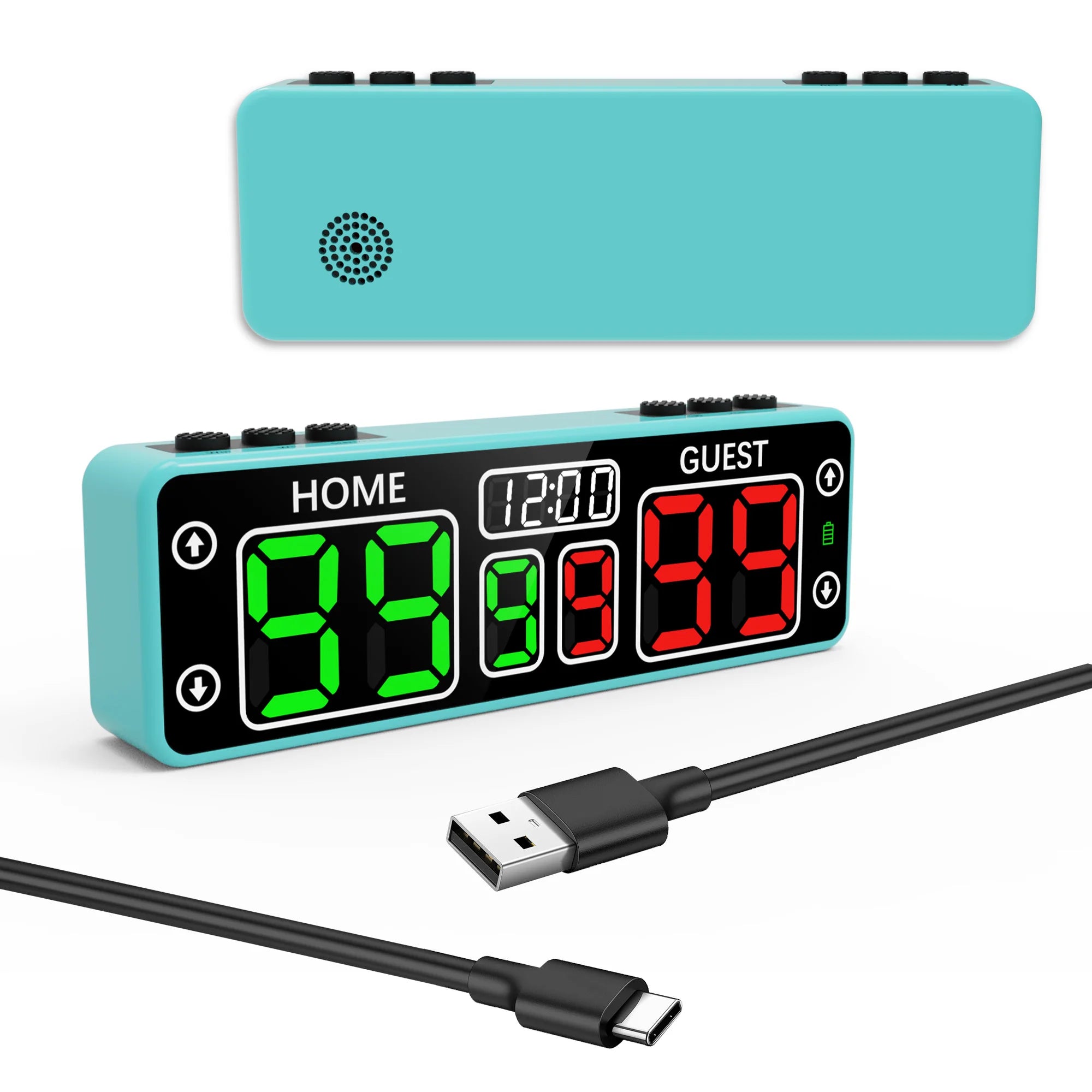 Touch Smart Scoreboard With Timer, Portable Mini Electronic Scoreboard, 10 Digit Tabletop Scoreboard for Sports & Games